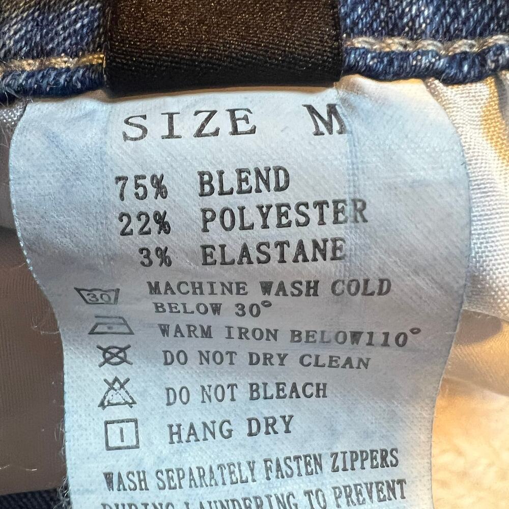 Gobles Mid Waist Zipper Closure Frayed Raw Hem Ripped Mini Denim Skirt Medium‎ - Picture 8 of 12